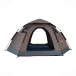 Porodo Lifestyle 4 Person Easy Pop Up Automatic Camping Tent Light Brown
