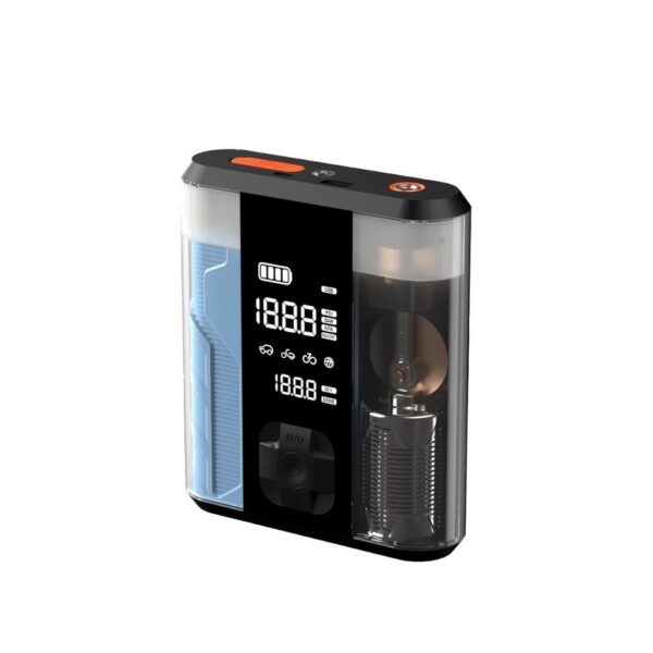 Powerology 8800mAh Jump Start Air Compressor Transparent