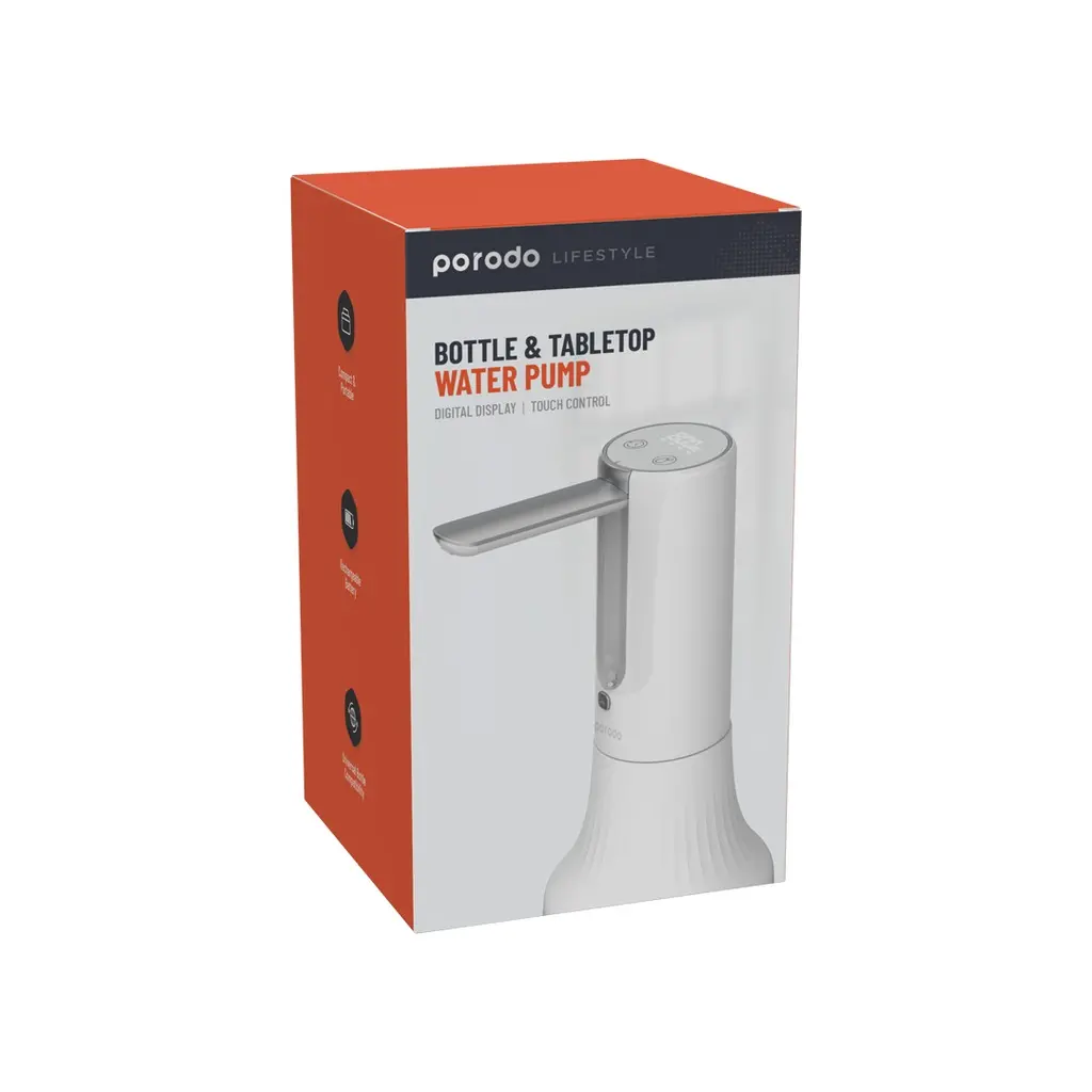 Porodo Lifestyle Bottle Tabletop Water Pump Digital Display And Touch Control - Image 5