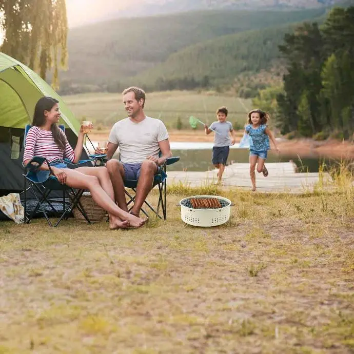Porodo Lifestyle Camping Mini Outdoor Round BBQ/Charcoal Grill - Image 2