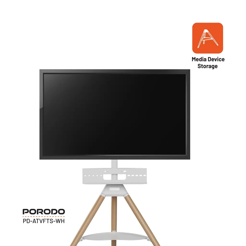 Porodo TV Stand Wooden Tripod - Image 6