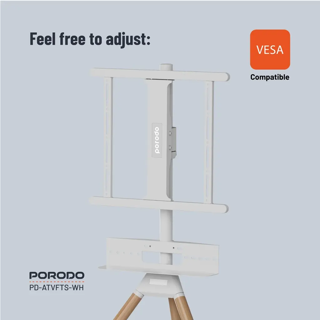 Porodo TV Stand Wooden Tripod - Image 7