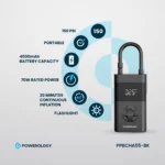Powerology Ultra Portable Air Compressor Power Bank - Image 5