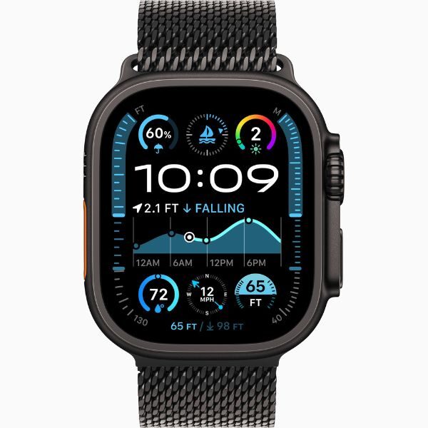Apple Watch Ultra 2 Titanium Milanese Loop Black