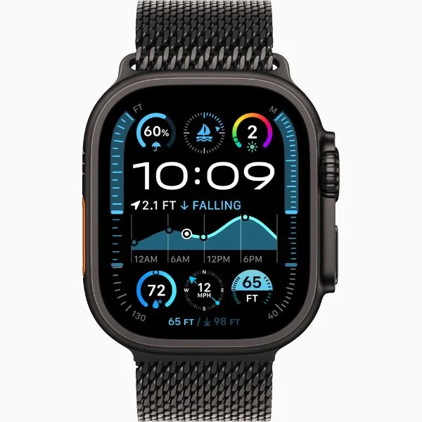 Apple Watch Ultra 2 Titanium Milanese Loop Black