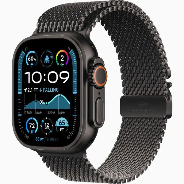 Apple Watch Ultra 2 Titanium Milanese Loop Black